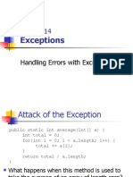 Exceptions: Handling Errors With Exceptions