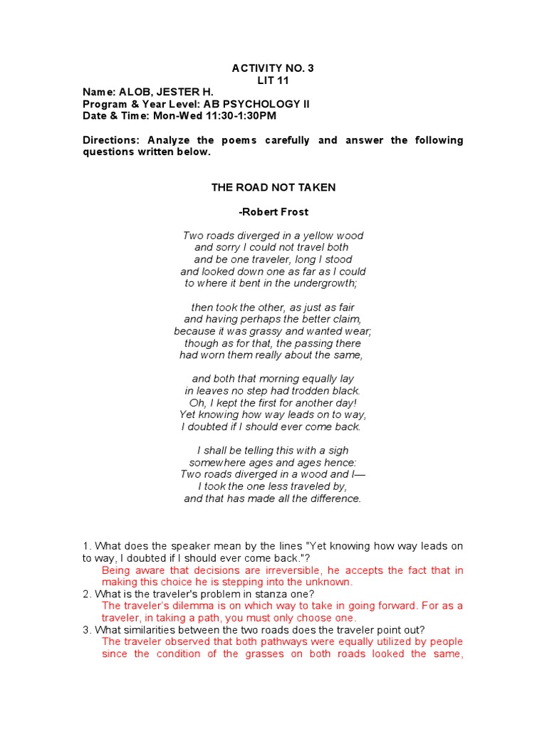 What Does The Speaker Mean by The Lines "Yet Knowing How Way Leads On