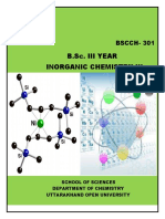 B.Sc. Iii Year Inorganic Chemistry-Iii: Bscch-301