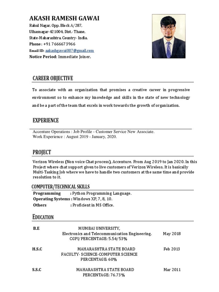 CV Akash Ramesh Gawai | PDF | Science And Technology | Computing