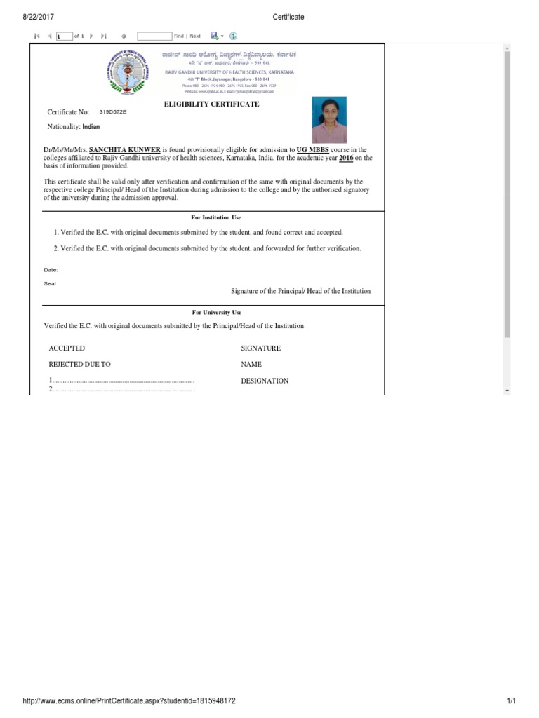 Eligibility Certificate Meaning In Urdu