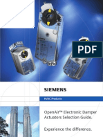 Damper Actuator Selector Guide (SIEMENS)