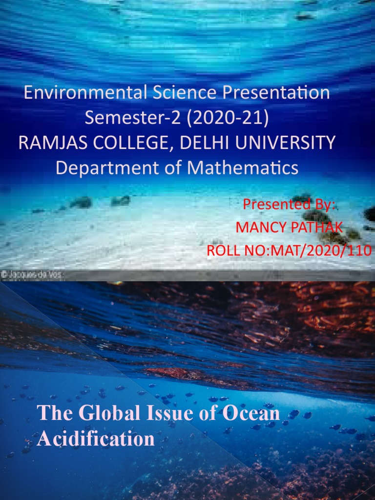 Environmental Science Presentation Semester 2 2020 21 Ramjas College