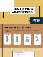 Identifying Adjectives: Prepared By: Teacher Dawn