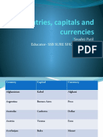 Countries, Capitals and Currencies