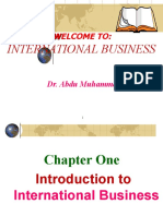INTERNATIONAL BUSINESS MANAGEMENT Chapter 1-1