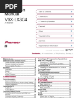 Instruction Manual: VSX-LX304