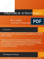 Structure of B-Tech Project: Dr. H. Adele
