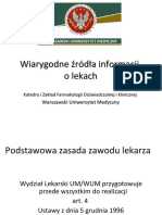 Wiarygodne Źródła Wiedzy o Lekach 2019