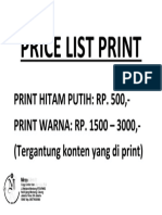 Pricelist Print