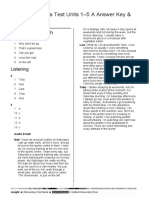 Cumulative Skills Test Units 1–5 Answer Key & Audio Script