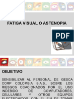 Fatiga visual o astenopia