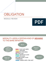 Modals of Obligations - Review