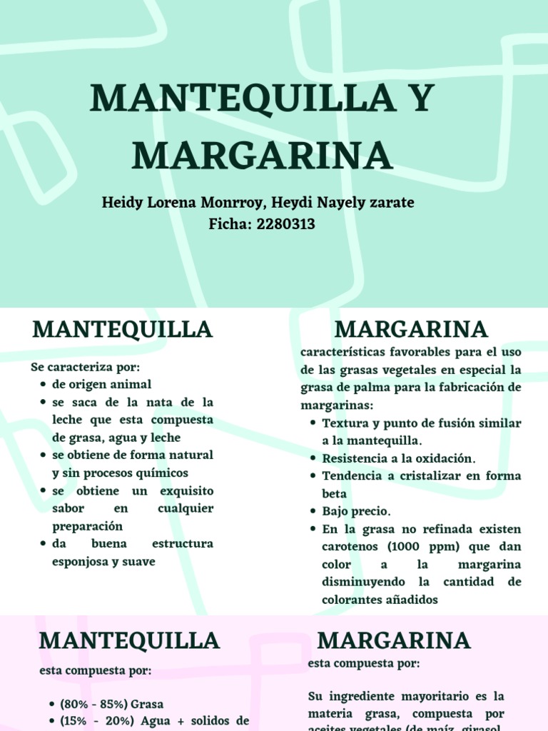 Mantequilla y Marrgarina | PDF | Margarina | Mantequilla