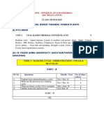 Class: Iii Sem Eee: Unit I Coal Based Thermal Power Plants (I) Syllabus