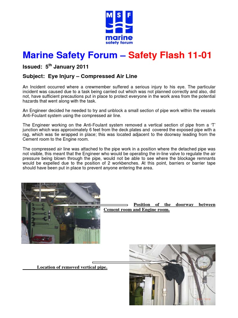 Eye Injury Incident from Compressed Air | PDF | Pipe (Fluid Conveyance ...