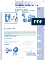 Auto-Évaluation Unités 0, 1, 2: Remets Les Phrases Dans L'ordre Et Écris Les Dialogues