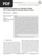 Evaluation of Technology Use in Education