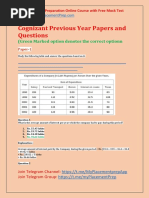 Cognizant Previous Year Papers and Questions: (Green Marked Option Denotes The Correct Optionn