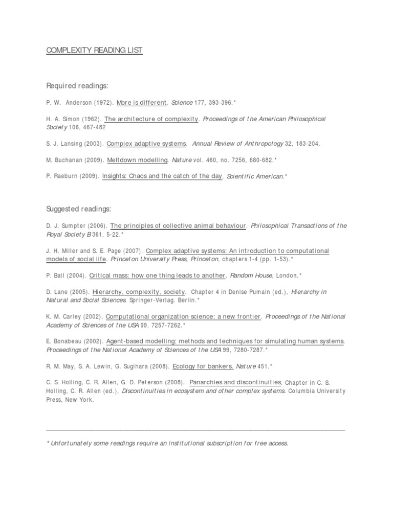 Essential Readings on Complexity Theory | PDF | History