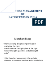 Merchandise Management OF Latest Fads in India