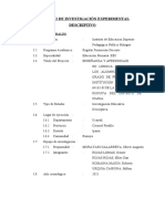 Proyecto de Investigación Experimental Descriptivo