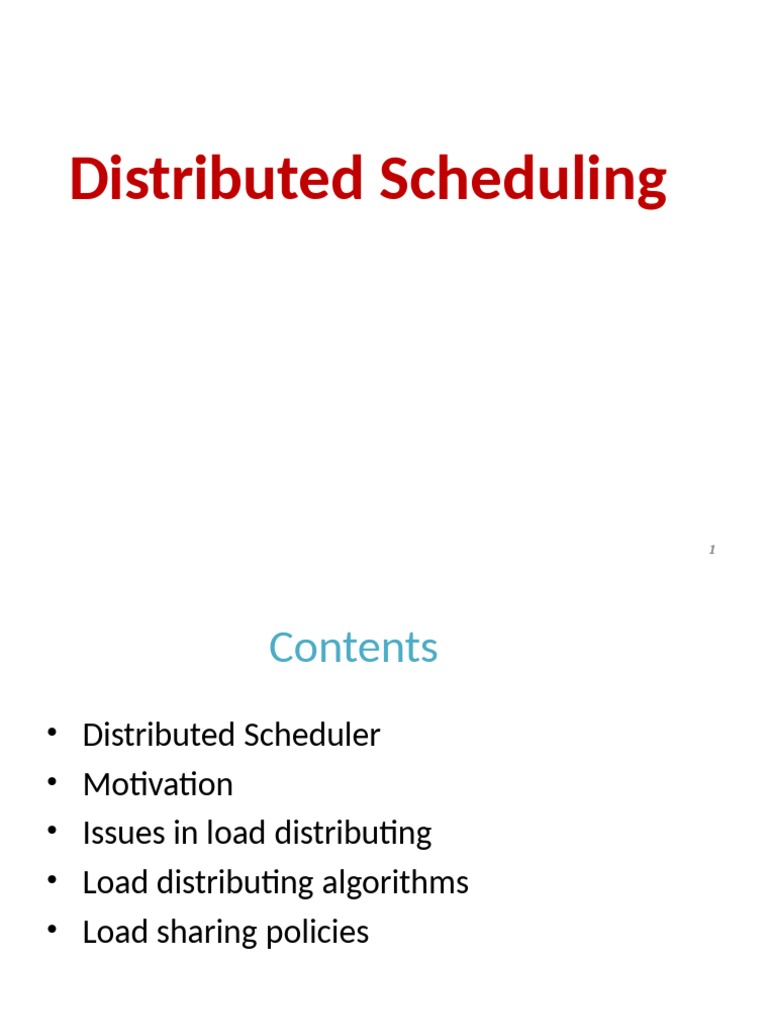 Load Distribution in Distributed Systems | PDF | Load Balancing ...