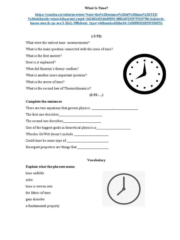 Understanding the Nature of Time | PDF | Science & Mathematics