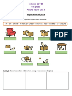 Prepositions of Place: Semana 15 y 16 6th Grade Around Town-Unit 2