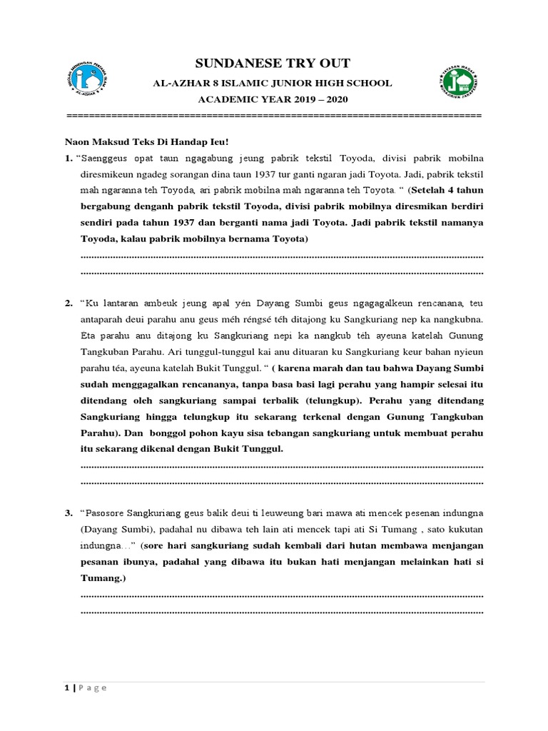 To Usbk Bahasa Sunda