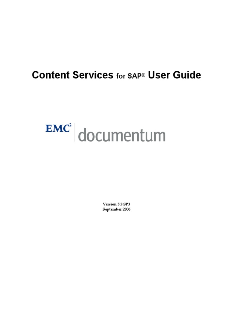 Content Services User Guide: For SAP | PDF | World Wide Web | Internet ...