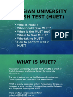 Introduction of Malaysian University English Test (MUET)