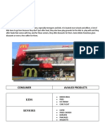 Mcdonald'S: Consumer Availed Products