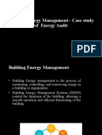 Building Energy Management - Case Study of Energy Audit