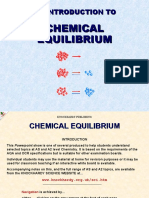 As Intro To Chemical Equilibrium