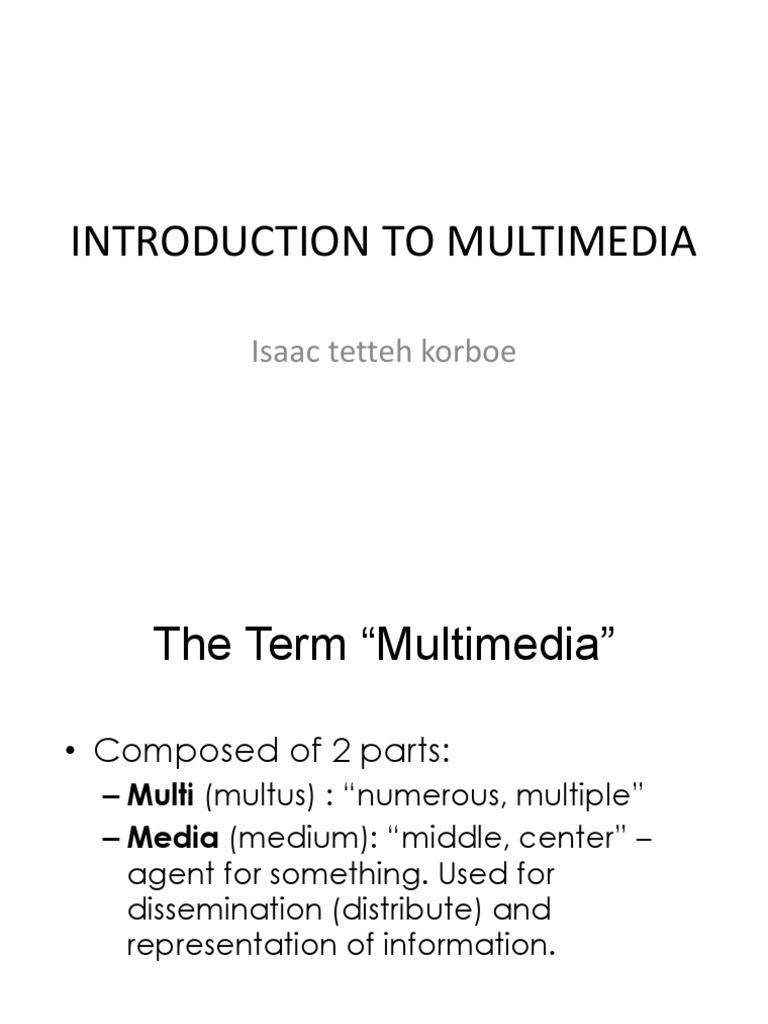 Introduction To Multimedia New 20 | PDF | Html | Transmission Medium