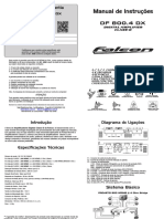 Certificado de garantia para amplificador de som DF 800.4 DX