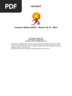 Current Affairs Pdf March 16 31 21 Pdf