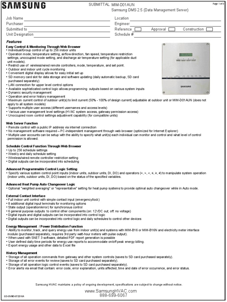 Samsung DMS 2.5 MIM-D01AUN Overview | PDF | World Wide Web | Internet & Web
