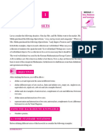 Objectives: Sets, Relations and Functions