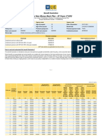 LIC's New Money Back Plan - 20 Years (T-920) : Benefit Illustration