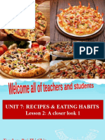 Unit 7 Recipes and Eating Habits Lesson 2 A Closer Look 1