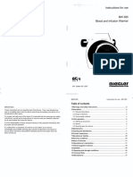 Biegler BW-585 Blood and Infusion Warmer - User Manual