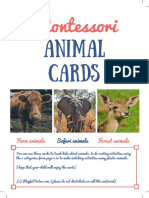 Montessori Animal Cards Printable 2