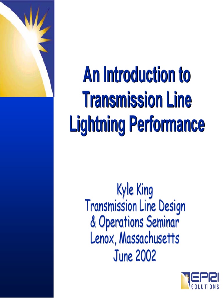 Transmission Line Lightning Performance Guide | PDF | Lightning ...