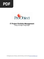 IT Project Portfolio Management: Doing The Right Things Right