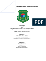 Bangladesh University of Professionals: Term Paper On "Akij Group and Their Leadership Culture"