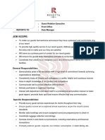 Job Scope:: Title: Guest Relation Executive Department: Front Office Reports To: Duty Manager
