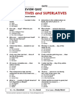 Comparatives and Superlatives: Grammar Review Quiz