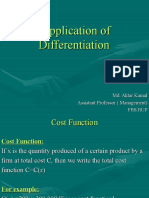 Application of Differential Calculus